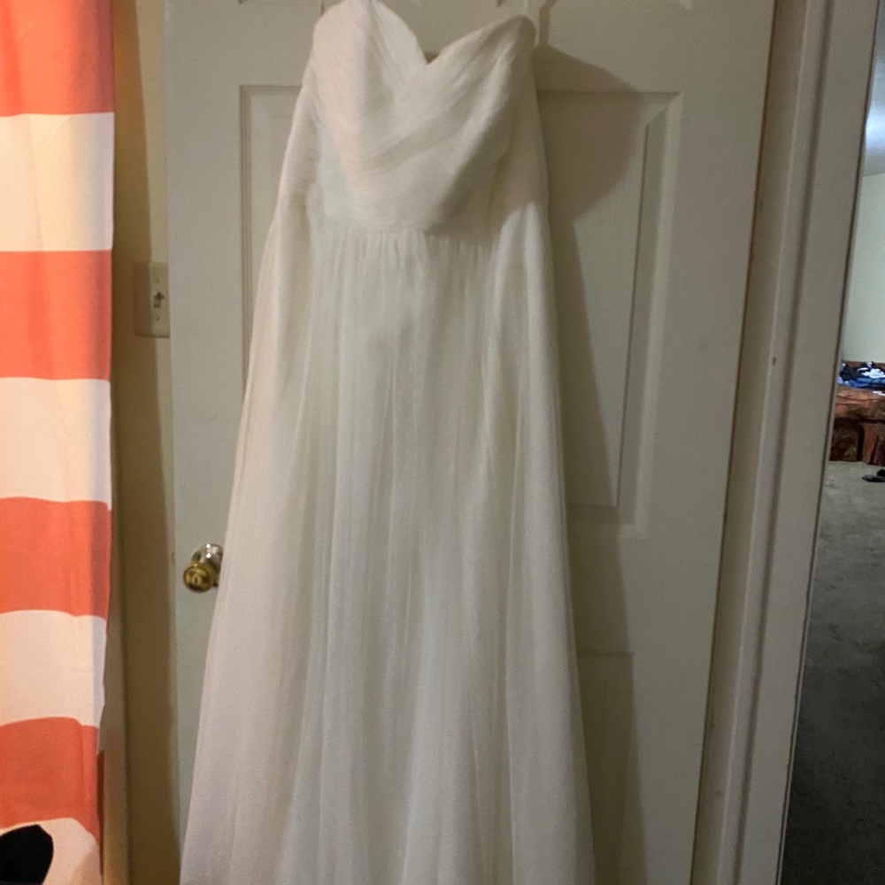 Wedding dress and veil